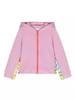 Stella McCartney Kids худи на молнии с логотипом, розовый
