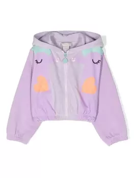 Stella McCartney Kids худи с графичным принтом, фиолетовый