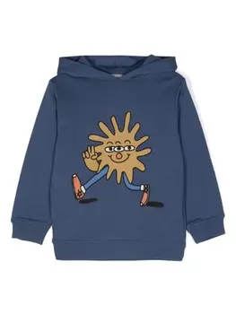 Stella McCartney Kids худи с принтом, синий