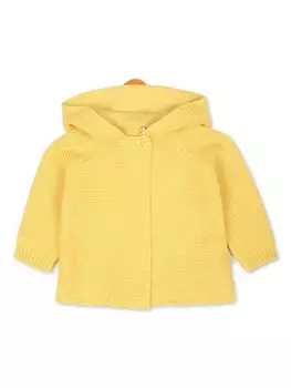 Stella McCartney Kids кардиган Chick из органического хлопка с капюшоном, желтый