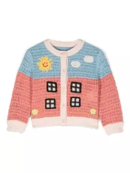 Stella McCartney Kids кардиган фермерского двора, розовый