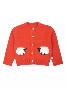 Stella McCartney Kids кардиган с аппликацией, красный