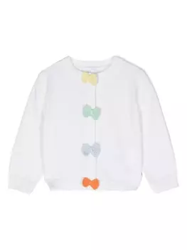 Stella McCartney Kids кардиган с бантами, белый