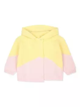 Stella McCartney Kids кардиган с капюшоном из органического хлопка Smiley, желтый
