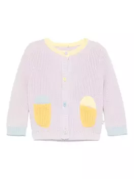 Stella McCartney Kids кардиган с узором, фиолетовый