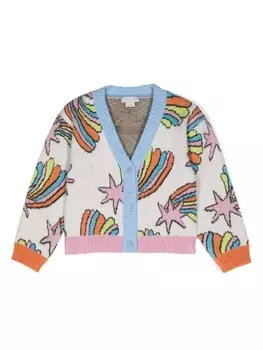 Stella McCartney Kids кардиган Shooting Stars, белый