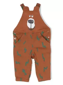 Stella McCartney Kids комбинезон из органического хлопка с принтом, коричневый