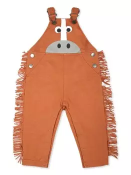 Stella McCartney Kids комбинезон с графическим принтом, коричневый