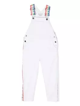 Stella McCartney Kids комбинезон с логотипом, белый