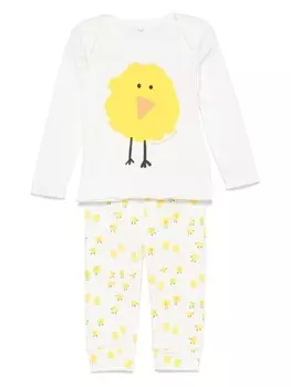 Stella McCartney Kids комплект брюк с принтом цыплят
