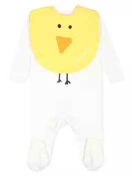 Stella McCartney Kids комплект для малышей с графическим принтом, белый