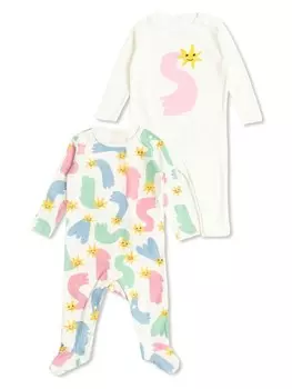 Stella McCartney Kids комплект для вырастания малыша с принтом «Падающая звезда», белый