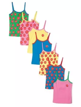 Stella McCartney Kids комплект из семи топов с логотипом, розовый