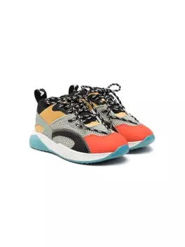 Stella McCartney Kids кроссовки со вставками, зеленый