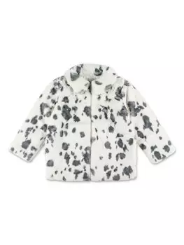 Stella McCartney Kids куртка из искусственного меха, белый