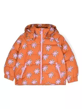 Stella McCartney Kids куртка с графическим принтом, оранжевый