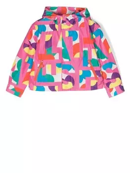 Stella McCartney Kids куртка с графичным принтом, розовый