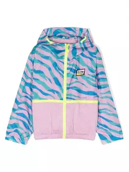 Stella McCartney Kids куртка с капюшоном и принтом, розовый