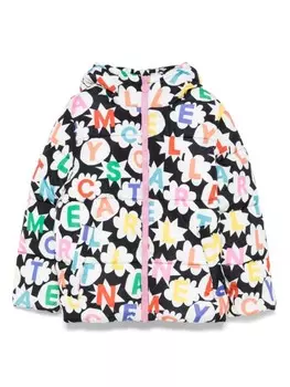 Stella McCartney Kids куртка с логотипом, черный
