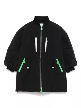 Stella McCartney Kids куртка с логотипом на ленте, черный