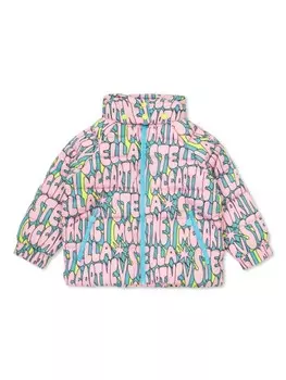 Stella McCartney Kids куртка с логотипом, розовый