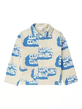 Stella McCartney Kids куртка с принтом Cosmic Cowboy, серый