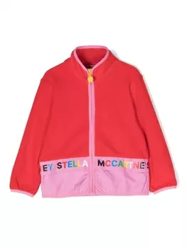 Stella McCartney Kids куртка со вставками и логотипом, красный