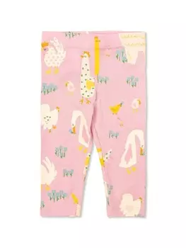 Stella McCartney Kids леггинсы с анималистичным рисунком, розовый