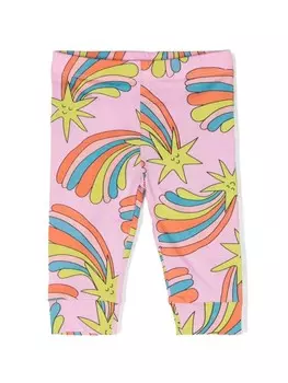 Stella McCartney Kids леггинсы с принтом Shooting Stars, розовый