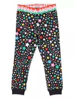 Stella McCartney Kids леггинсы со звездным принтом, черный