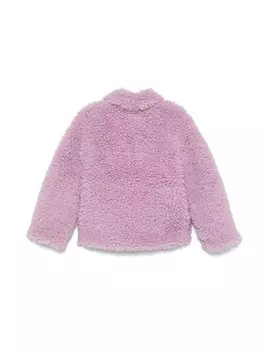 Stella McCartney Kids пальто из шерпы, фиолетовый