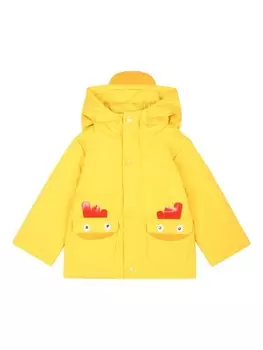 Stella McCartney Kids плащ с капюшоном в виде петуха, желтый