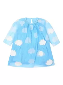 Stella McCartney Kids платье Clouds из тюля, синий