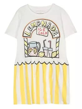 Stella McCartney Kids платье Lemonade Stand, белый