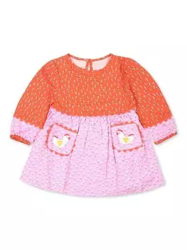 Stella McCartney Kids платье с аппликацией в фермерском стиле, красный