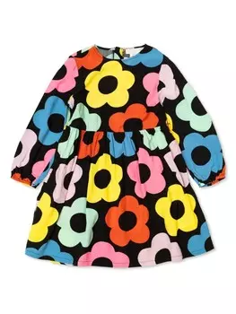 Stella McCartney Kids платье с цветочным принтом, черный