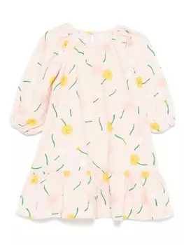 Stella McCartney Kids платье с цветочным принтом, розовый