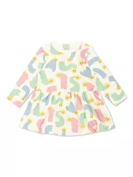 Stella McCartney Kids платье с графическим принтом, белый