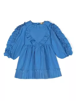 Stella McCartney Kids платье с оборками и аппликацией, синий