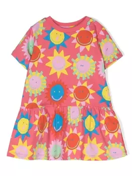 Stella McCartney Kids платье с принтом, розовый