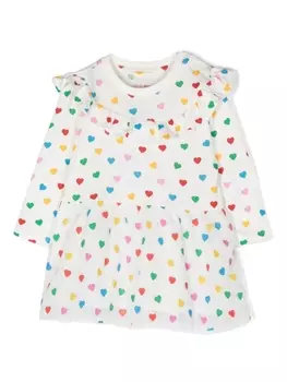 Stella McCartney Kids платье с принтом, белый