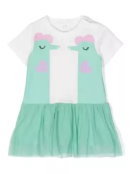 Stella McCartney Kids платье с принтом, белый