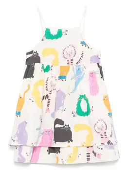 Stella McCartney Kids платье с принтом, белый