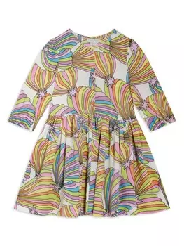Stella McCartney Kids платье с радужным принтом, белый