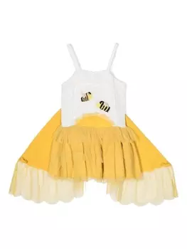 Stella McCartney Kids платье с вышивкой, белый
