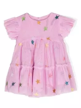 Stella McCartney Kids платье с вышивкой, розовый