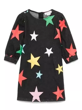 Stella McCartney Kids платье со звездным принтом, черный
