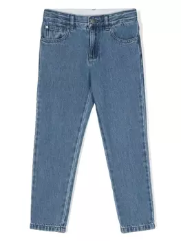 Stella McCartney Kids прямые джинсы средней посадки, синий