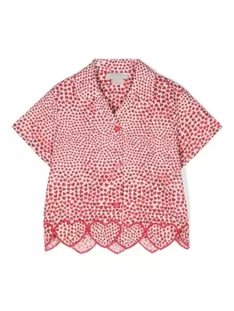 Stella McCartney Kids рубашка I Love You, красный