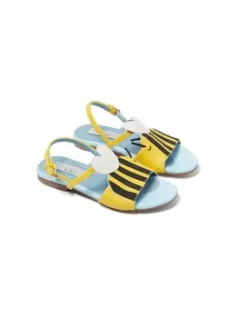Stella McCartney Kids сандалии Bumblebee из искусственной кожи, желтый